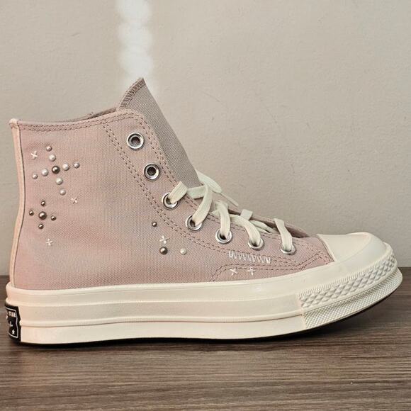 Converse Women's  Chuck 70 Pearls & Studs  Hi Tops  Size 9 Blush NWT - Picture 5 of 9